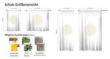Gold  Schlaufenschal Blume des Lebens verschiedene Ausführungen